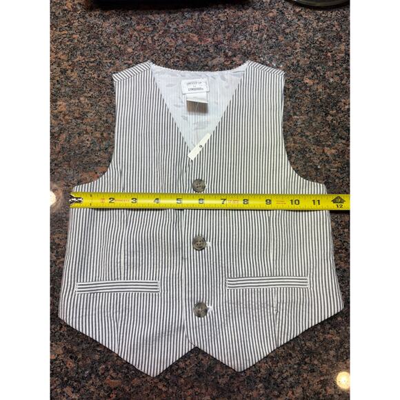 Gymboree Boys Gray Striped Vest Size 2t Easter Wedding NWT - Picture 8 of 9
